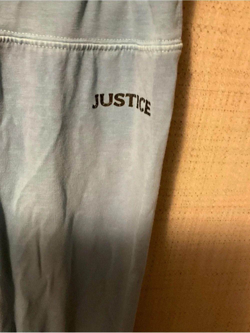 Justice Blue, Gray and Pink Tie-Dye Leggings
